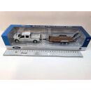 F5418 First Gear 1:50 Ford F-250 Super Duty Pickup Tandem Tieflader weiß