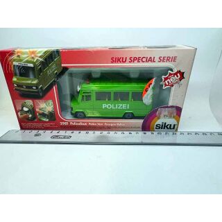 2981 Siku 1:50 Polizei Polizeibus MB Van Police mit Rundumleuchte Sirene