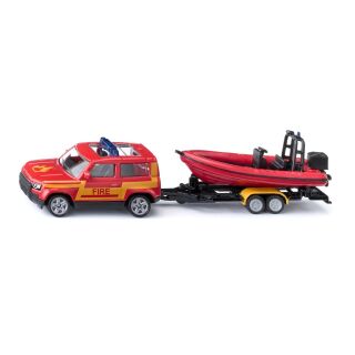 1608 Siku Land Rover Defender mit Boot
