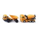 1692 Siku Baustellen Set gelb Dumper und Betonmischer