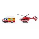 1748 Siku 1:87 Mercedes-Benz Rettungswagen und Helikopter