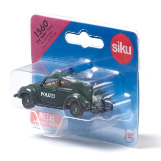 1560 Siku VW Käfer Polizei dunkelgrün