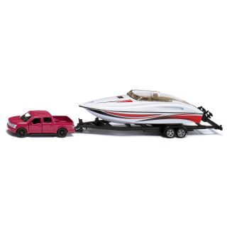 2568 Siku 1:50 Ford F150 mit Motorboot