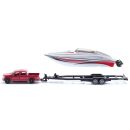 2568 Siku 1:50 Ford F150 mit Motorboot