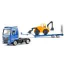 1761 Siku 1:87 MAN TGX Tieflader  Lkw mit Baggerlader