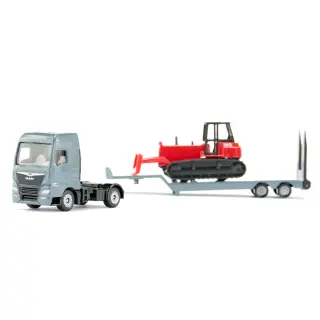 1762 Siku 1:87 MAN TGX Lkw mit Planierraupe