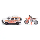 1114 Siku Land Rover Defender mit KTM SX-F 450 PKW