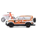 1114 Siku Land Rover Defender mit KTM SX-F 450 PKW