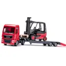 1763 Siku 1:87 MAN Lkw mit Linde Gabelstapler