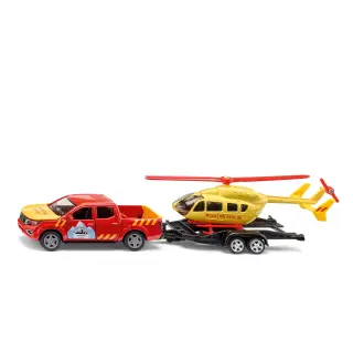 2570 Siku Nissan Navara mit Helikopter