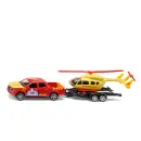 2570 Siku Nissan Navara mit Helikopter