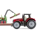 1134 Siku Massey Ferguson mit Forstanhänger