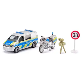 2562 Siku 1:50 VW T6 mit BMW Polizeimotorrad