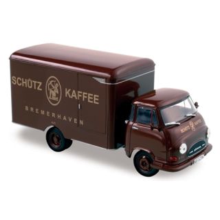 820521 NOREV 1:43 Hanomag Kurier Kofferwagen Schuetz Kaffee 1960