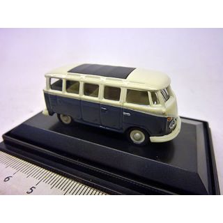 25560 SCHUCO 1:87 VW T1 Samba Bus blau weiß