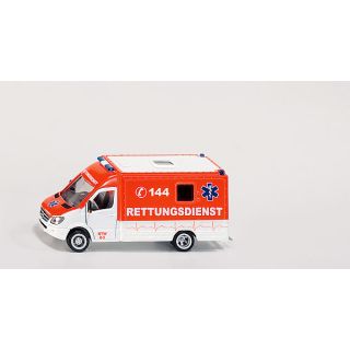 2108 Siku 1:50 CH MB Sprinter RTW Rettungsdienst Schweiz Krankenwagen
