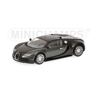 400110820 Minichamps  1:43 BUGATTI VEYRON - 2009 - BLACK METALLIC GREY METALLIC